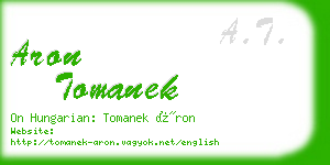 aron tomanek business card